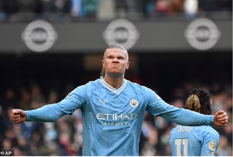Erling Haaland tiếp tục thiết lập cột mốc "khủng" trong màu áo Man City